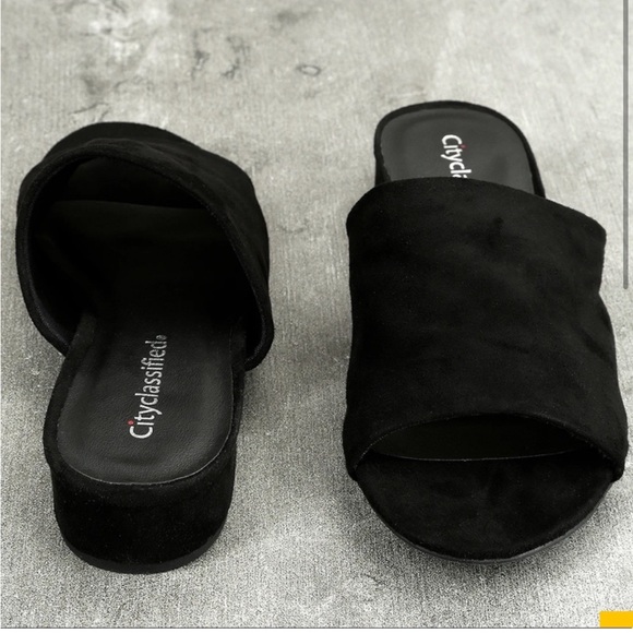 Black Suede Mules - Picture 2 of 5